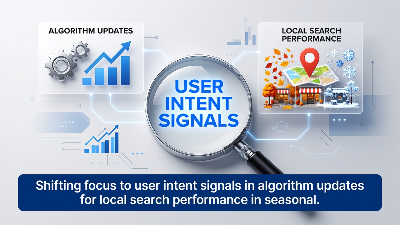 Graph showing local search ranking changes tied to intent signals during peak seasons